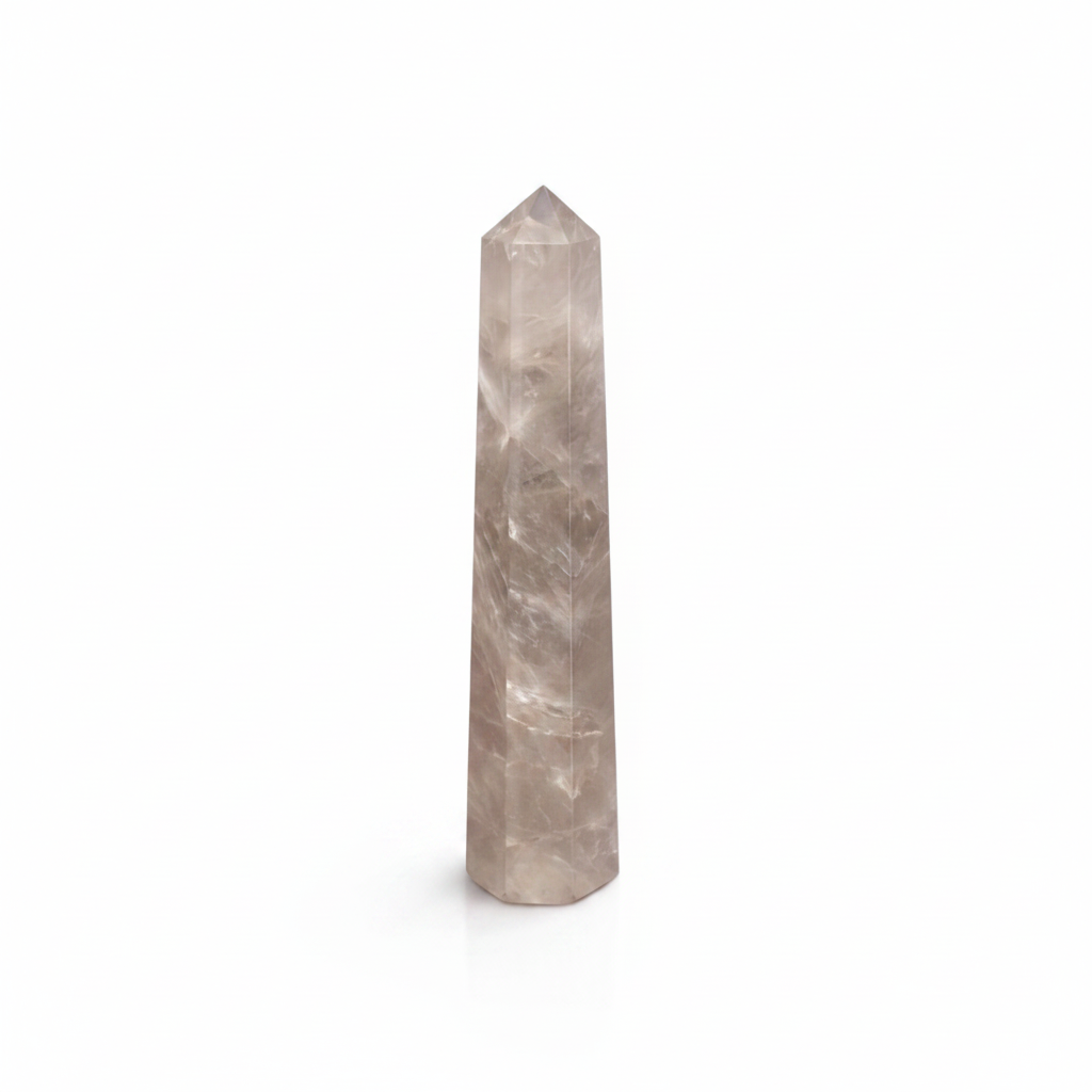 Hatszögletű ásvány obeliszk kb. 11 cm – füstkvarc