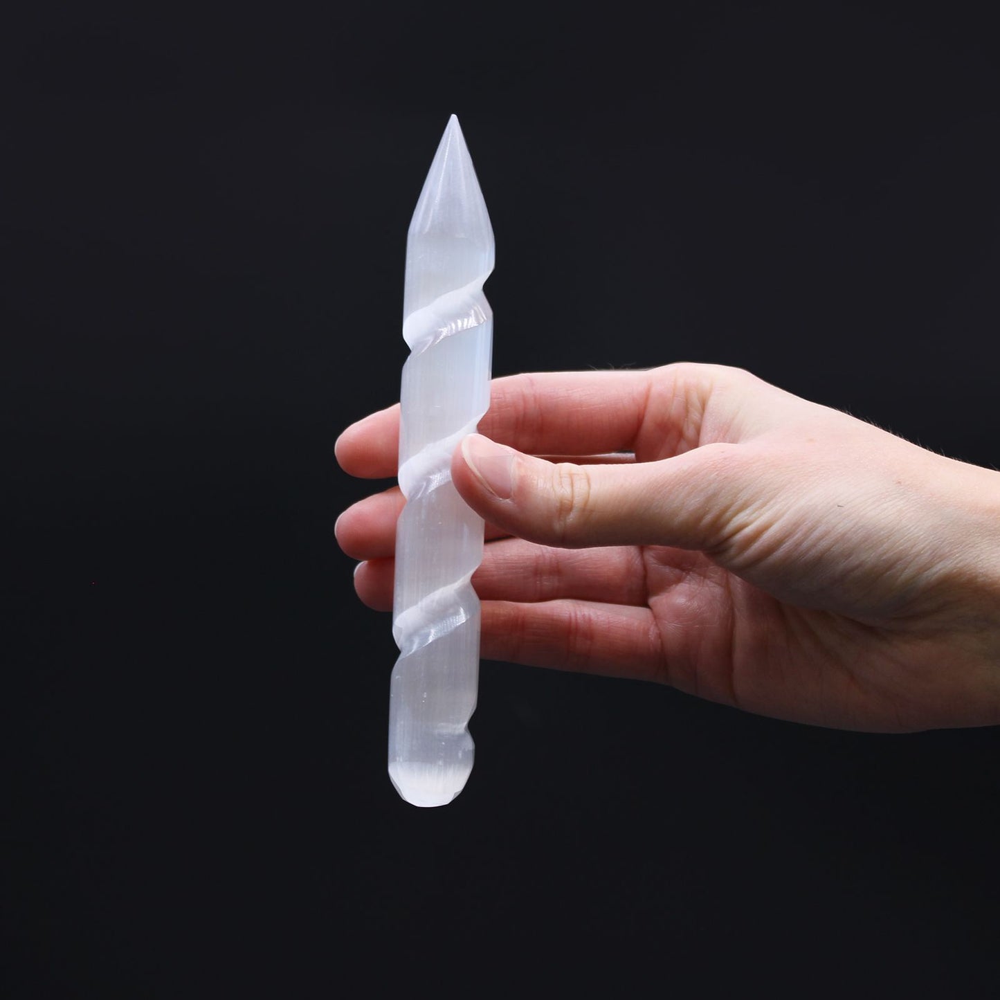 Szelenit spirál pálca – 16 cm (egyik végén hegyes)