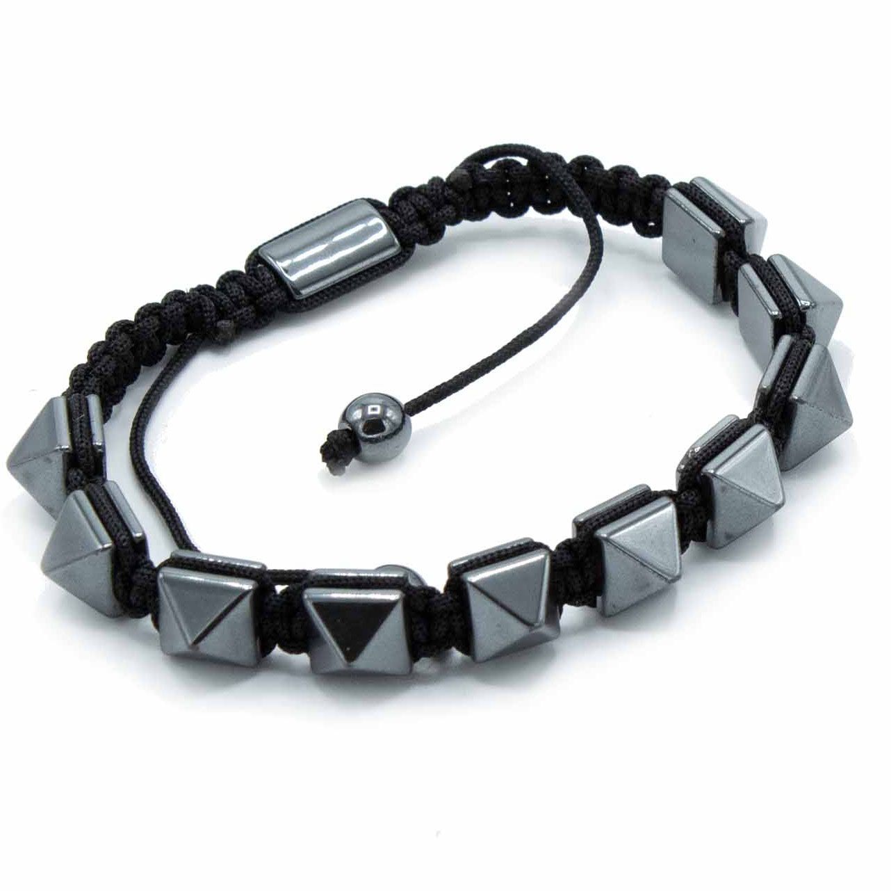 Mágneses Hematit Shamballa Karkötő – Piramisok