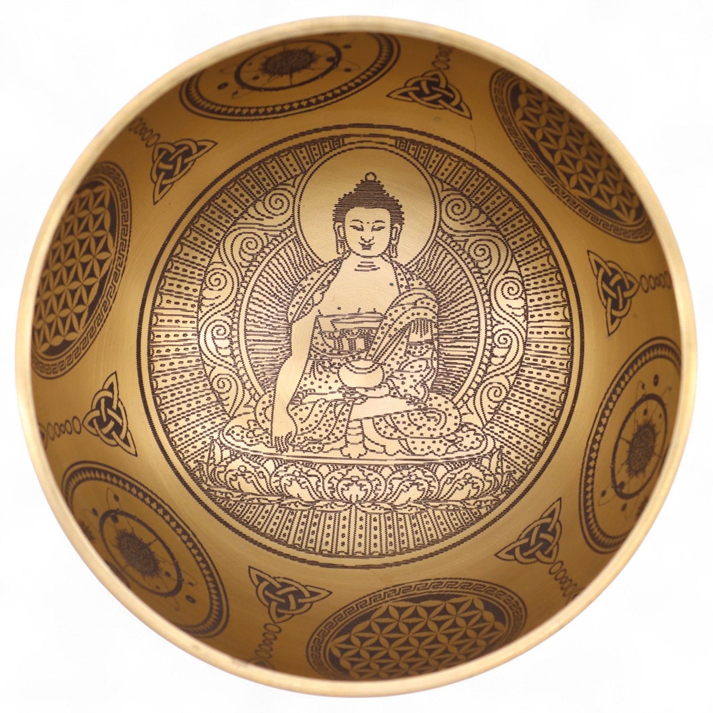 Sárgaréz Buddha hangtálak – 4 darabos készlet – kb. 3,85 kg
