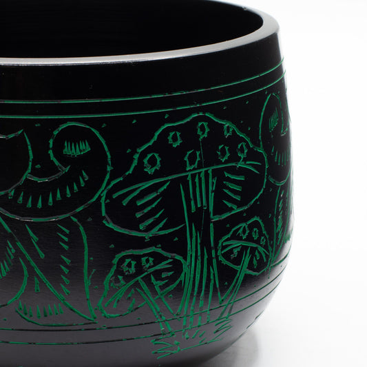 Kicsi alumínium hangtál – Varázsgomba – zöld (15 cm)