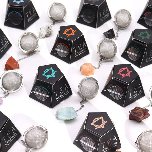 Nyers kristály drágakő teafilter - Akvamarin