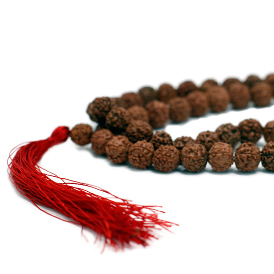 108 szemes Rudraksha Mala – barna