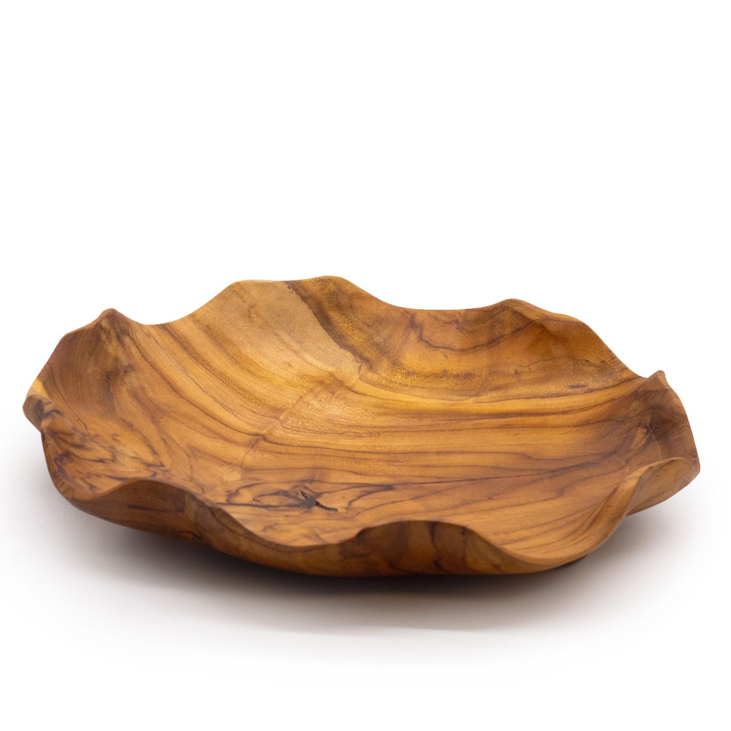Sima Kerek Teakfa Tál – 28 × 5,5 cm