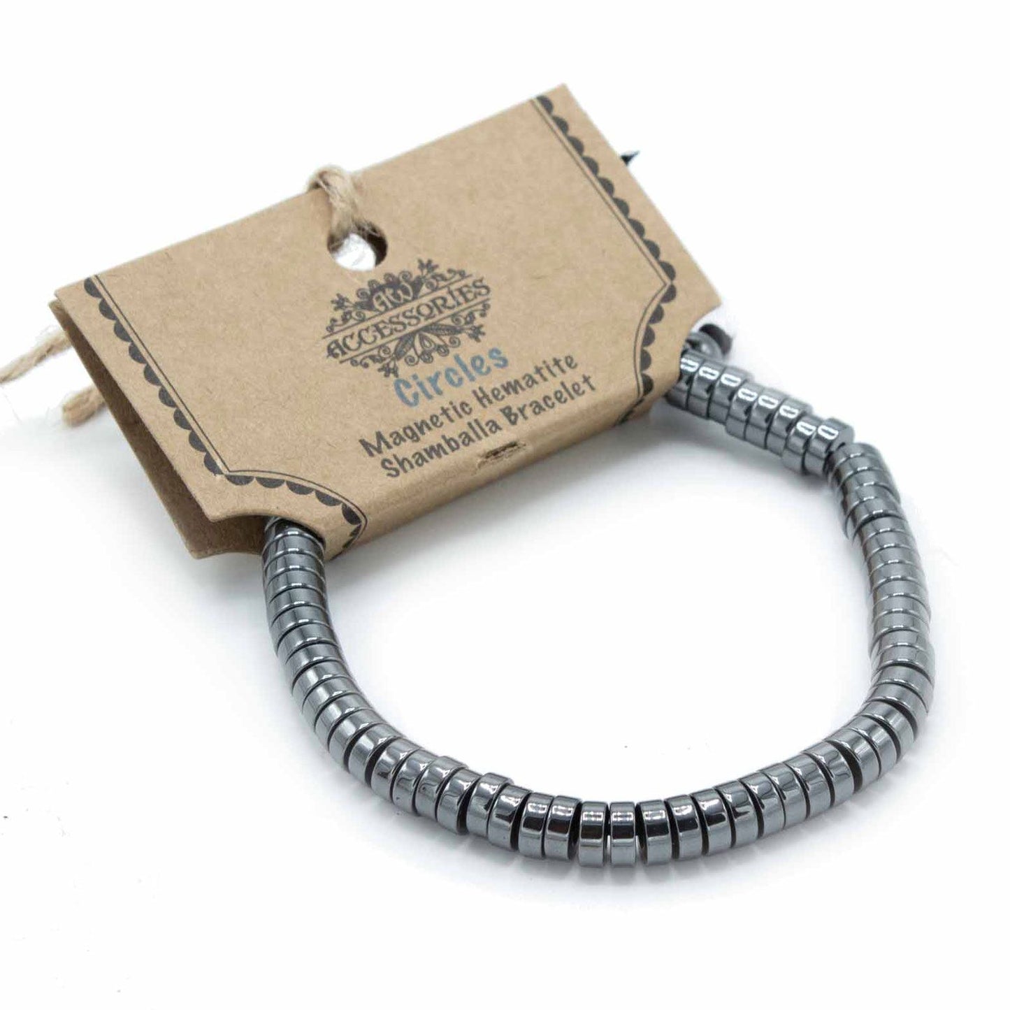 Mágneses Hematit Shamballa karkötő – körök