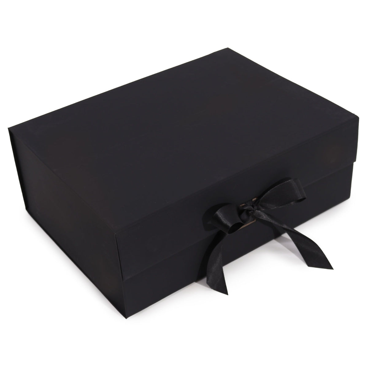 Lapos ajándékdoboz – extra nagy (33 × 25 × 12 cm) – fekete