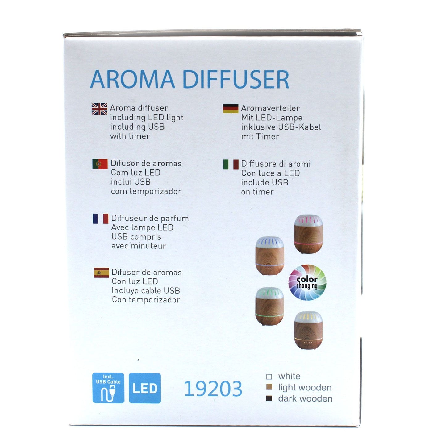 Palermo aroma diffúzor – USB – színváltós – időzítővel