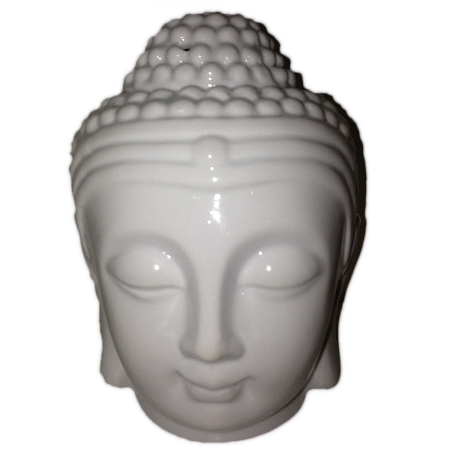 Buddha fej aromalámpa - fehér