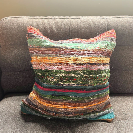 Szőnyegrongy Párnahuzatok – 40 × 40 cm – Szénszürke