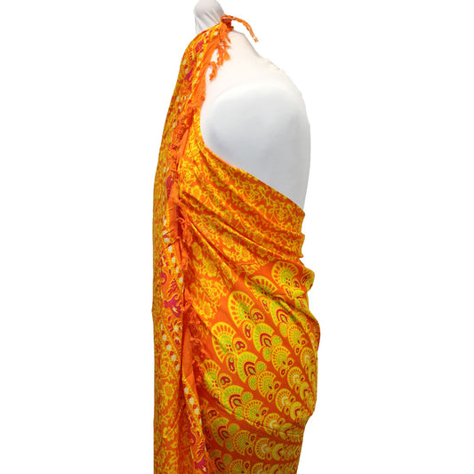 Narancs és lime mandala szarong