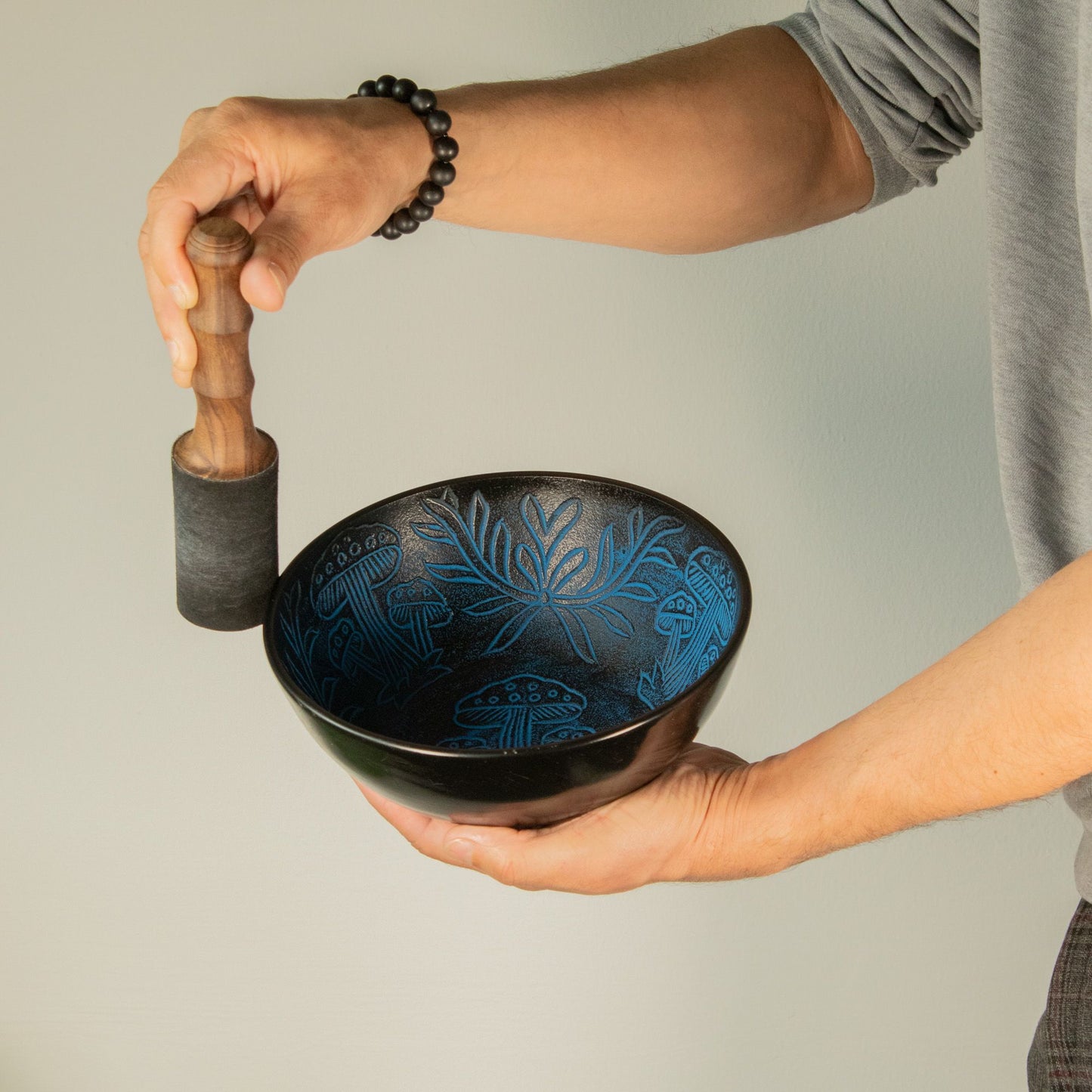 Alumínium hangtál – Gomba – Kék (20 cm)