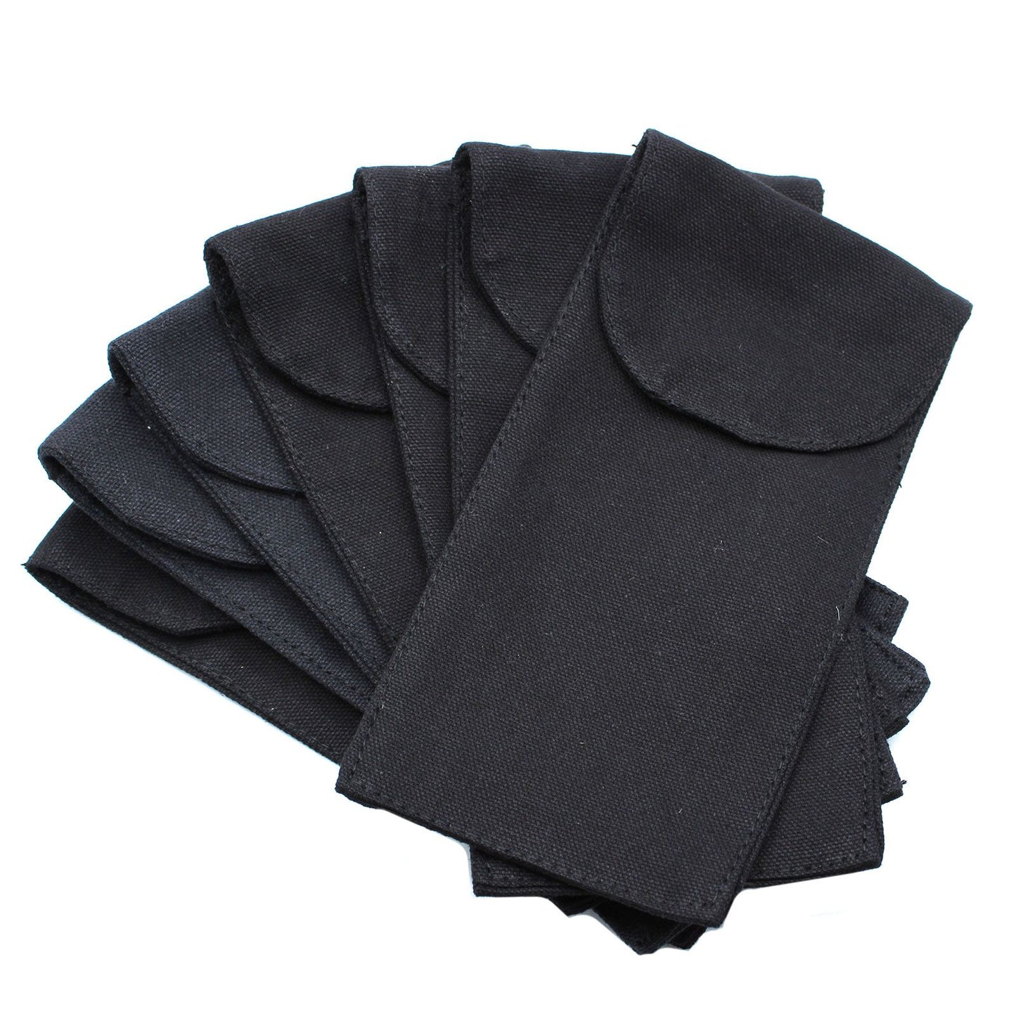 Pamut tasak drágakő arcrollerekhez 10 oz – Fekete 9 × 19 cm