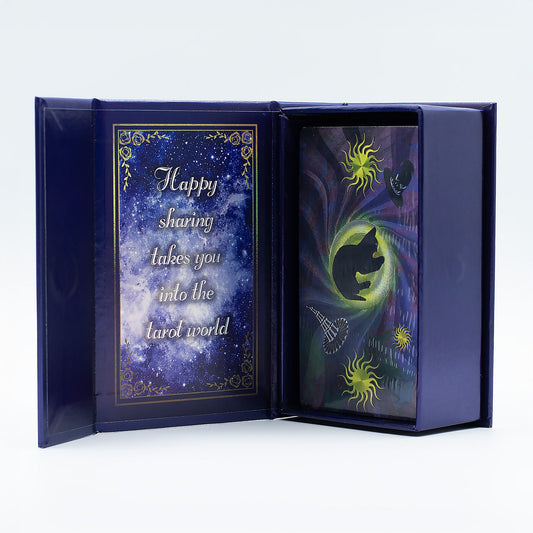 Lila tarot kártya szett – könyvvel