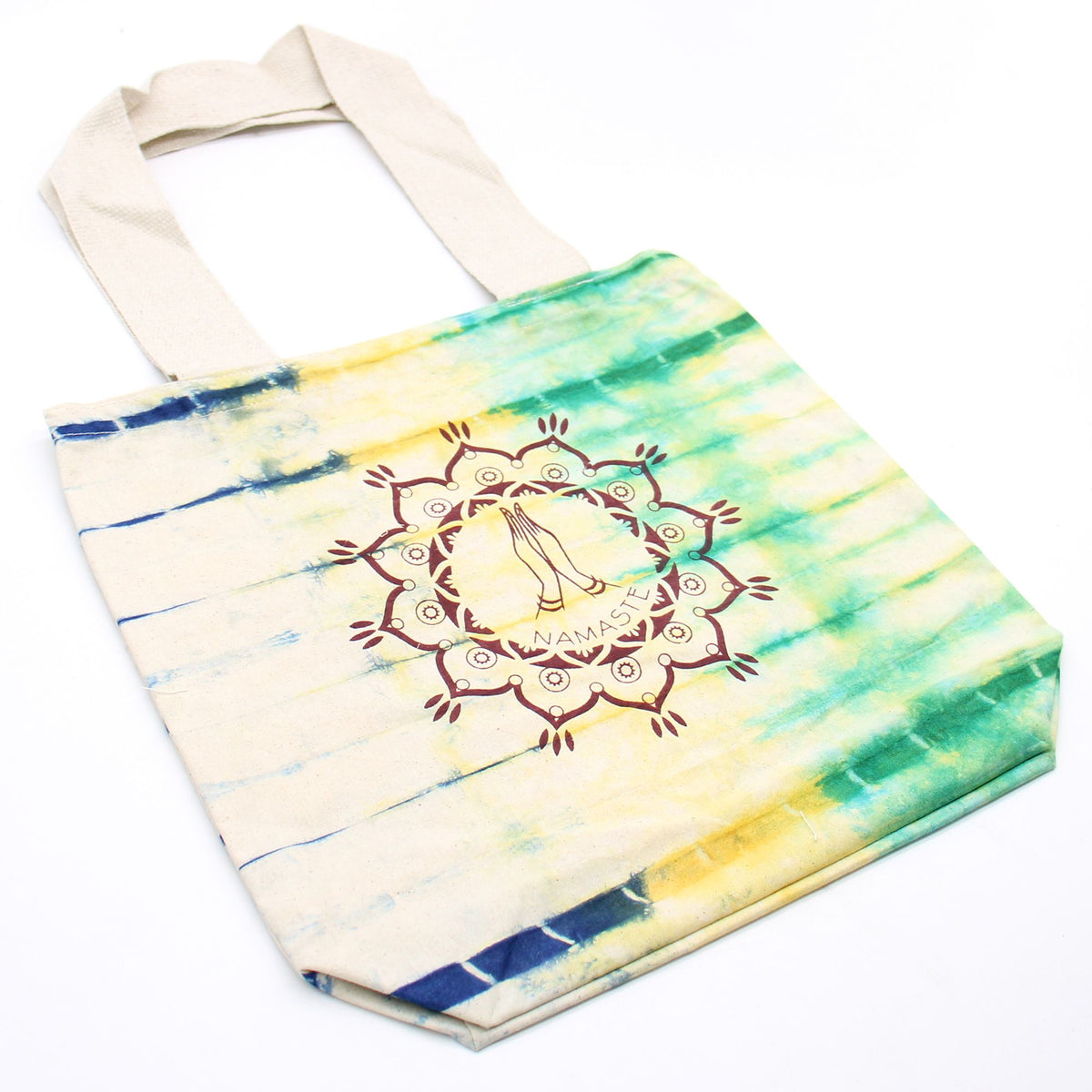 Színes batikolt pamuttáska – 38 × 42 × 12 cm – Namaste