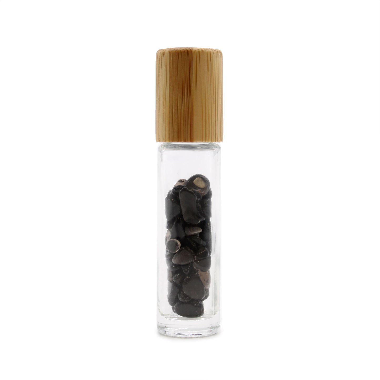 Roll-on üvegcse 5 ml – Fekete turmalin, bambusz kupak