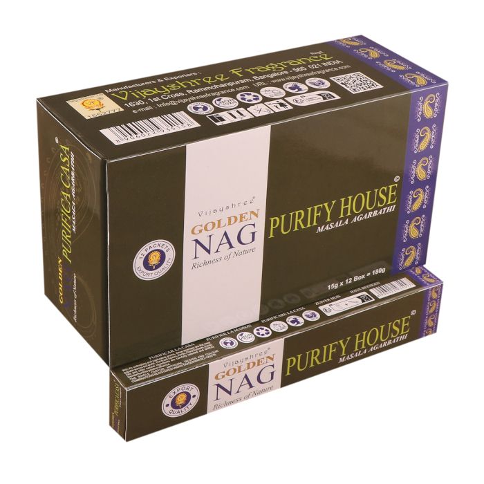 Golden Nag füstölő – Otthontisztítás - 15 g