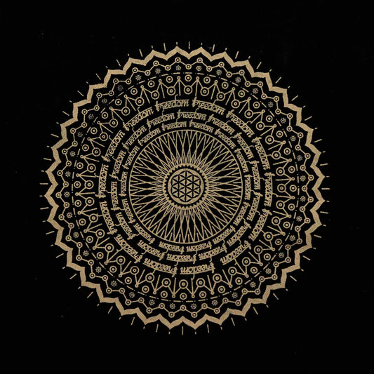 Oversized kőmosott tote táska 14 oz – Freedom Mandala