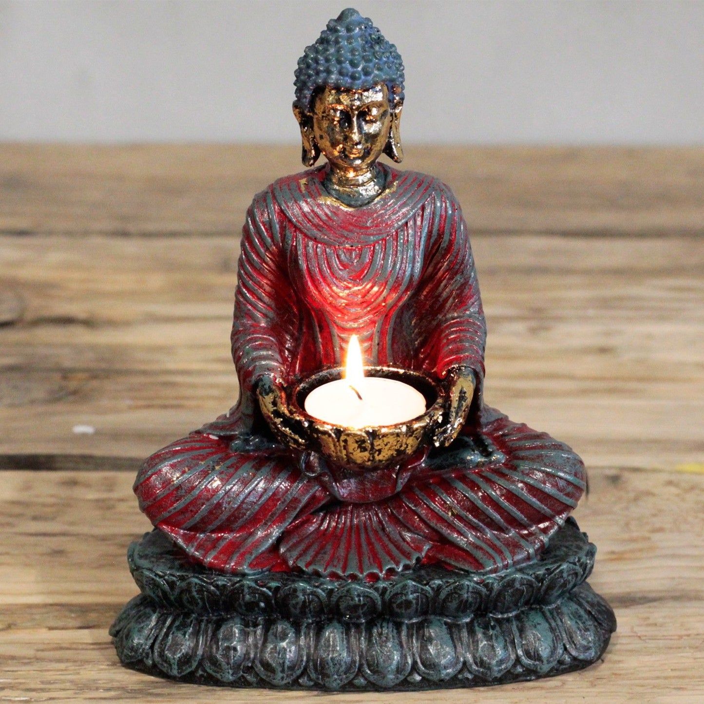 Antik Buddha – gyertyatartó