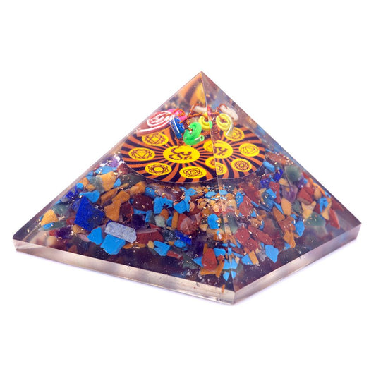 Orgonit piramis – Om csakra – 70 mm