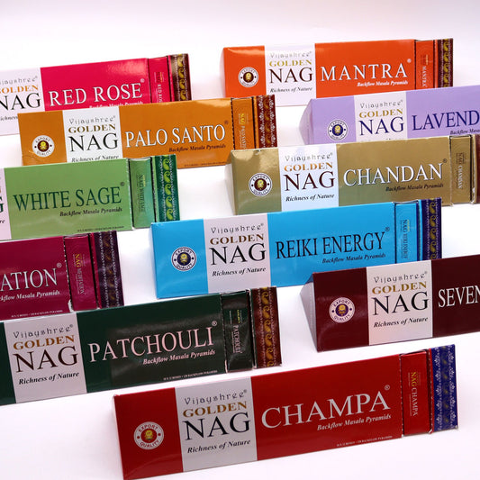 42 g Jumbo Golden Nag – Champa visszaáramló füstölőkúpok