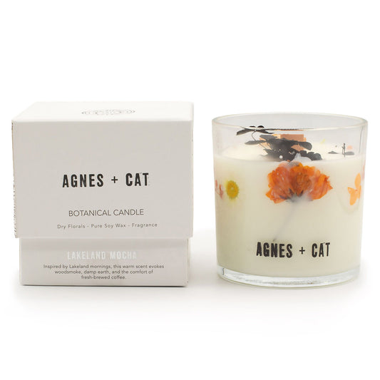 Agnes + Cat botanikus szójaviasz gyertya - Lakeland mokka