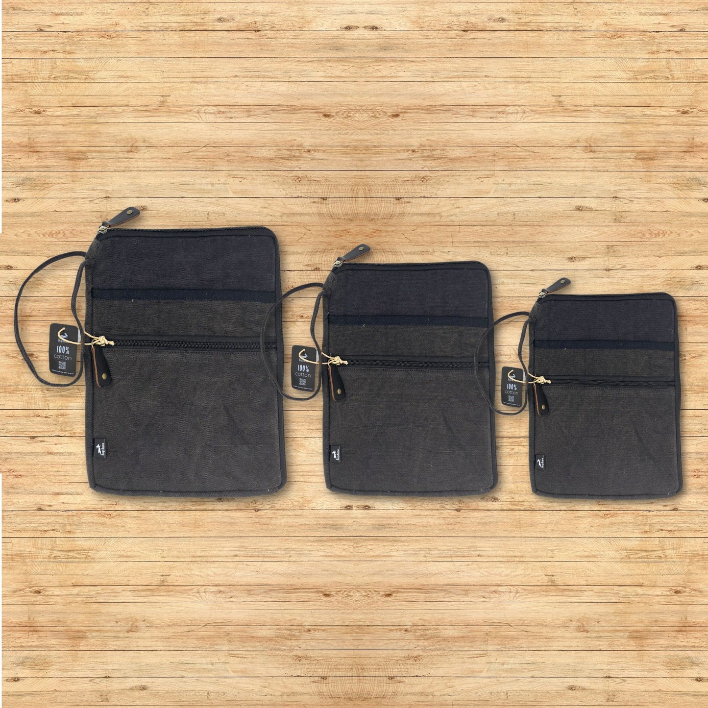 Nagy kőmosott laptoptok – sötétszürke – 30 × 40 cm
