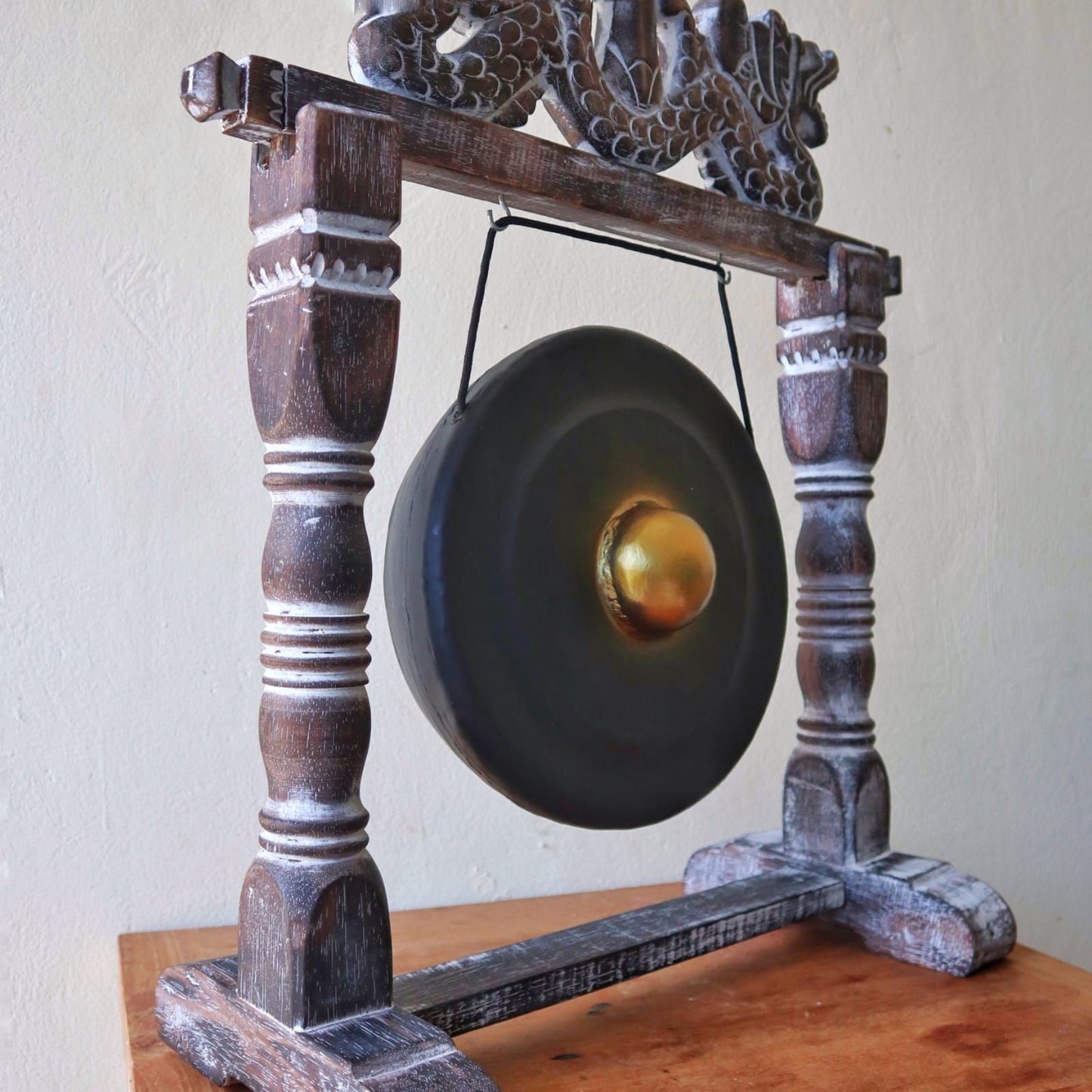 Kicsi Gong Állványon – 25 cm – Fekete