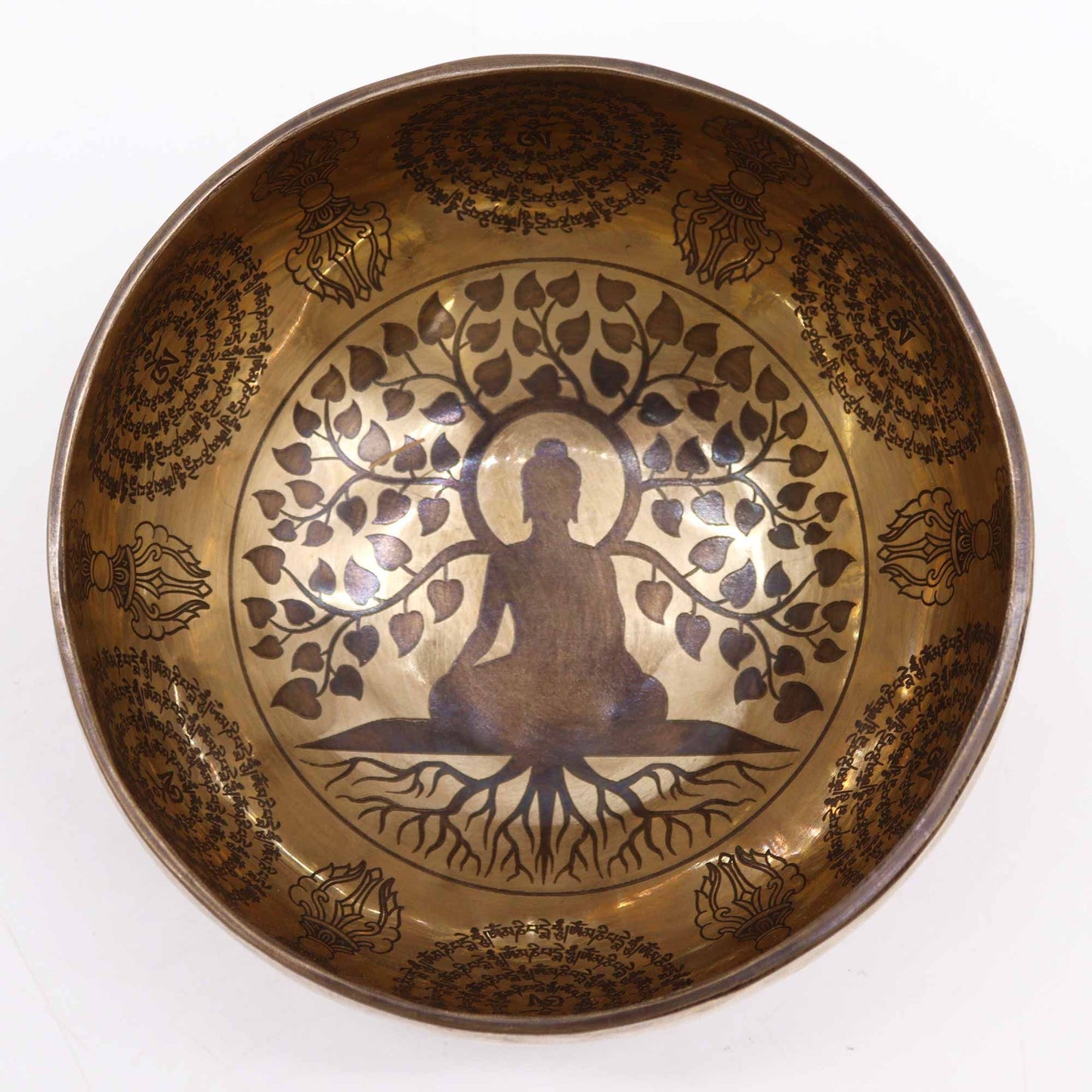 Díszített Tibeti hangtál – 16 cm – Bodhi Fa Buddha