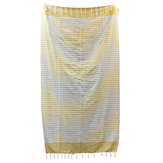 Pamut strandtörölköző – 100 × 180 cm – napfényes sárga