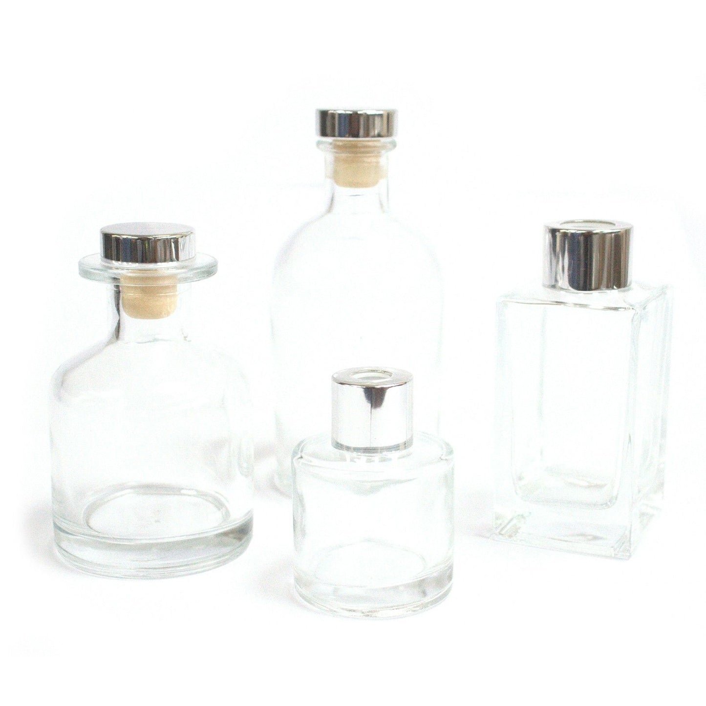140 ml-es kerek, átlátszó Alchemist náddiffúzor üveg