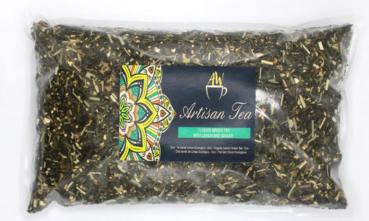 Öko Klasszikus Zöld Tea Citrommal és Gyömbérrel 1 kg