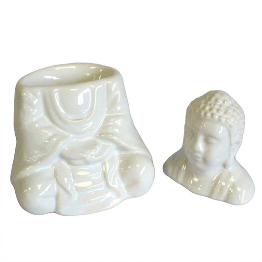 Ülő Buddha aromalámpa - fehér