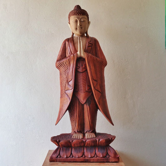 Kézzel faragott Buddha szobor - 100 cm