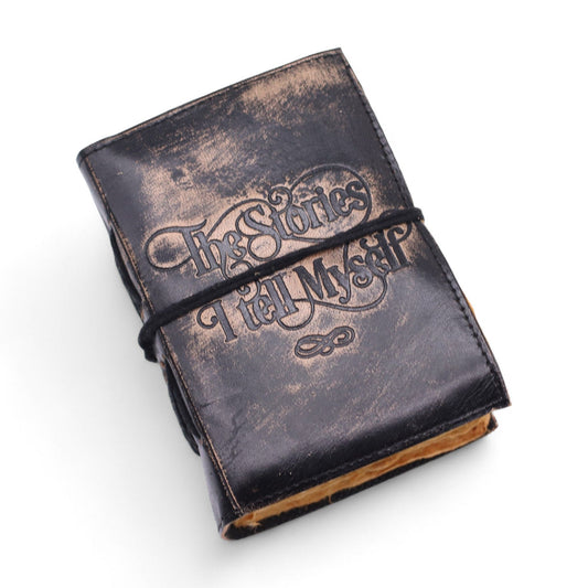 Vastag bőrkötésű, rusztikus szélű napló – The Stories I Tell Myself (5 × 3,5")