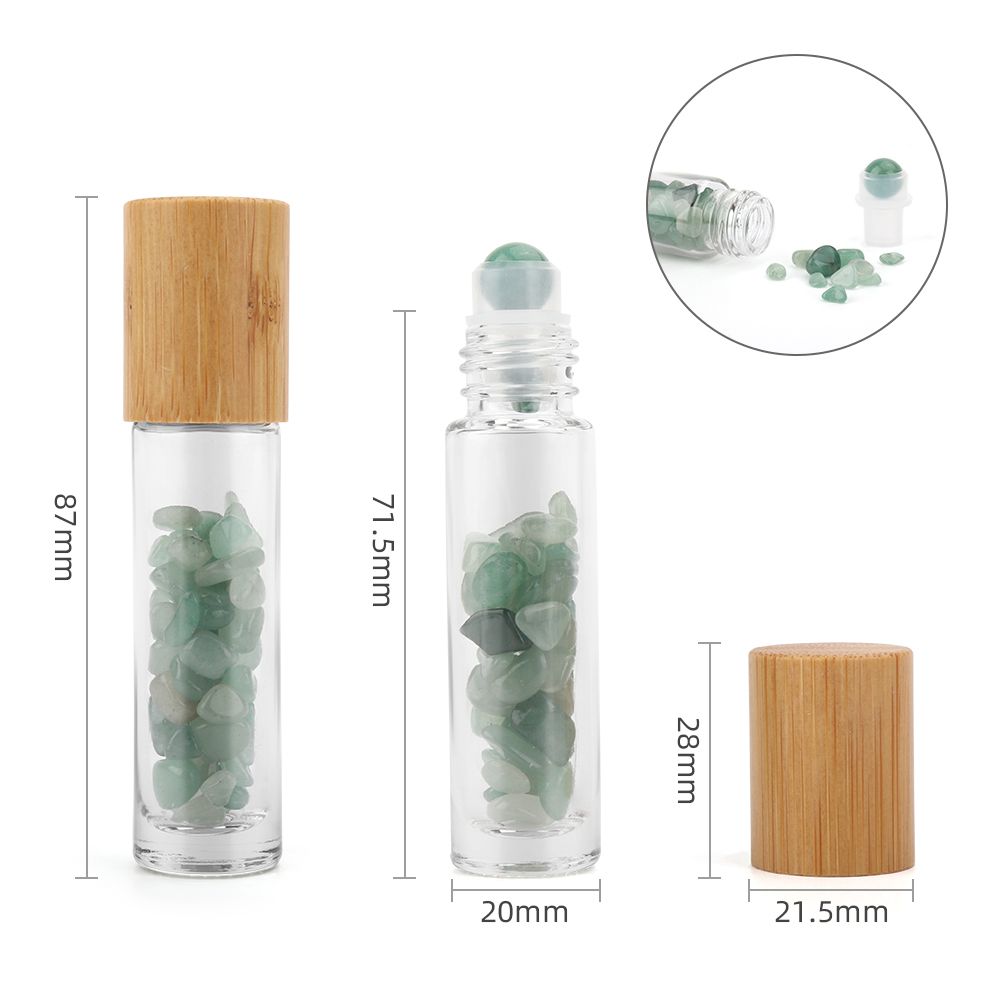 Roll-on üvegcse 5 ml – Aventurin, bambusz kupak