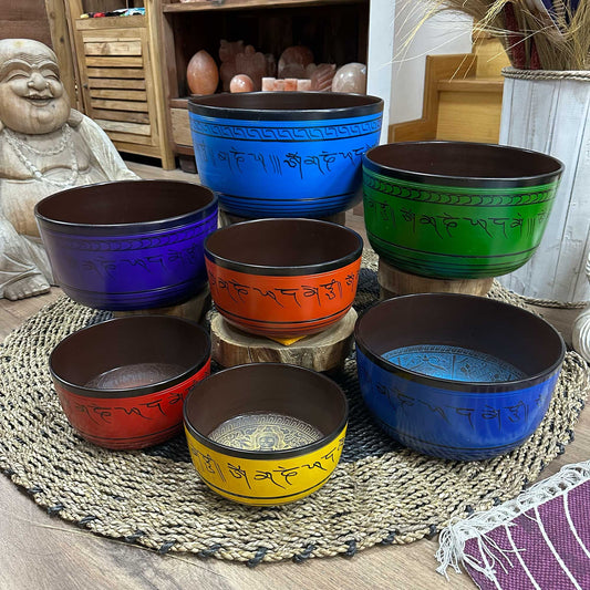 Nagy csakra szett – 7 hangtál (19.5–35 cm)