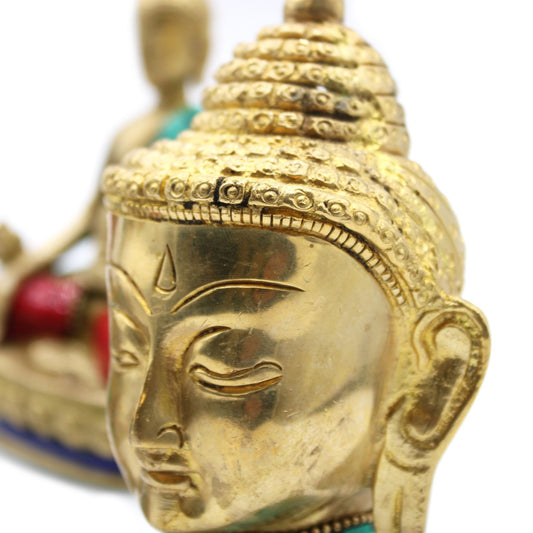 Bronz Buddha Szobor – Nagy Fej – 11,5 cm