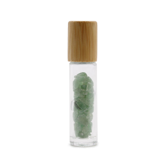 Kristályos Roll-on üvegcse 5 ml – aventurin - bambusz kupak