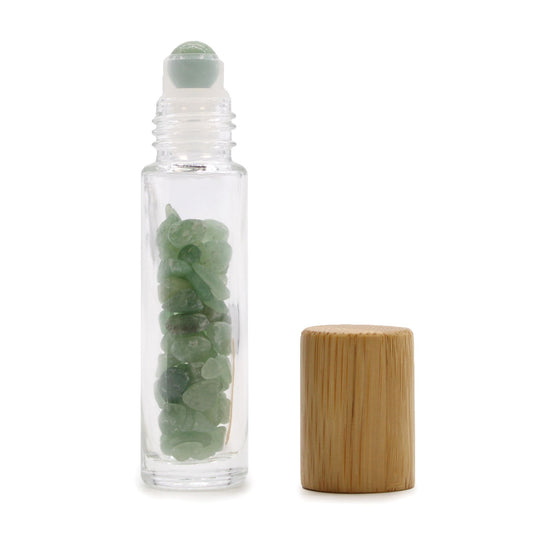 Roll-on üvegcse 5 ml – Aventurin, bambusz kupak