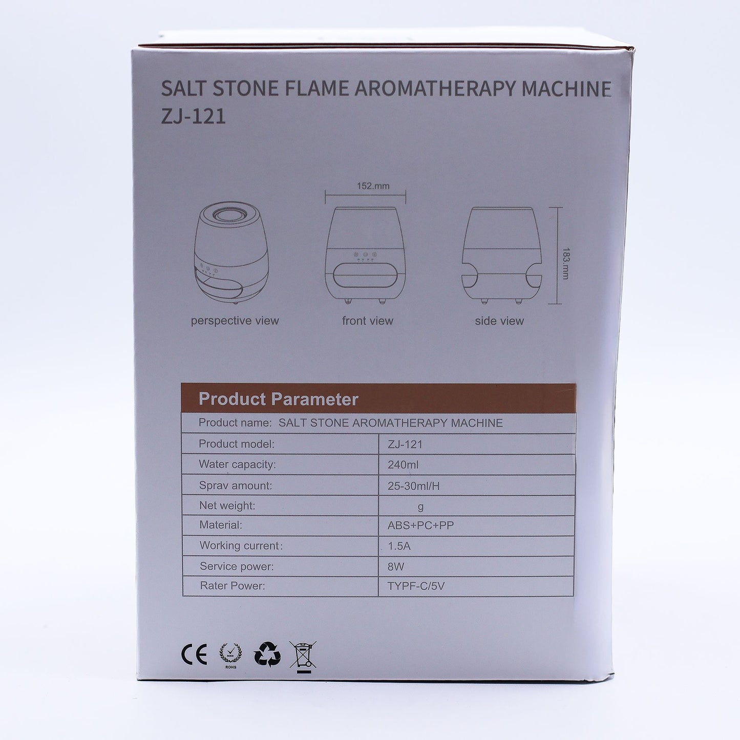 Színváltós USB aroma diffúzor – Himalája só és lángoló hatás