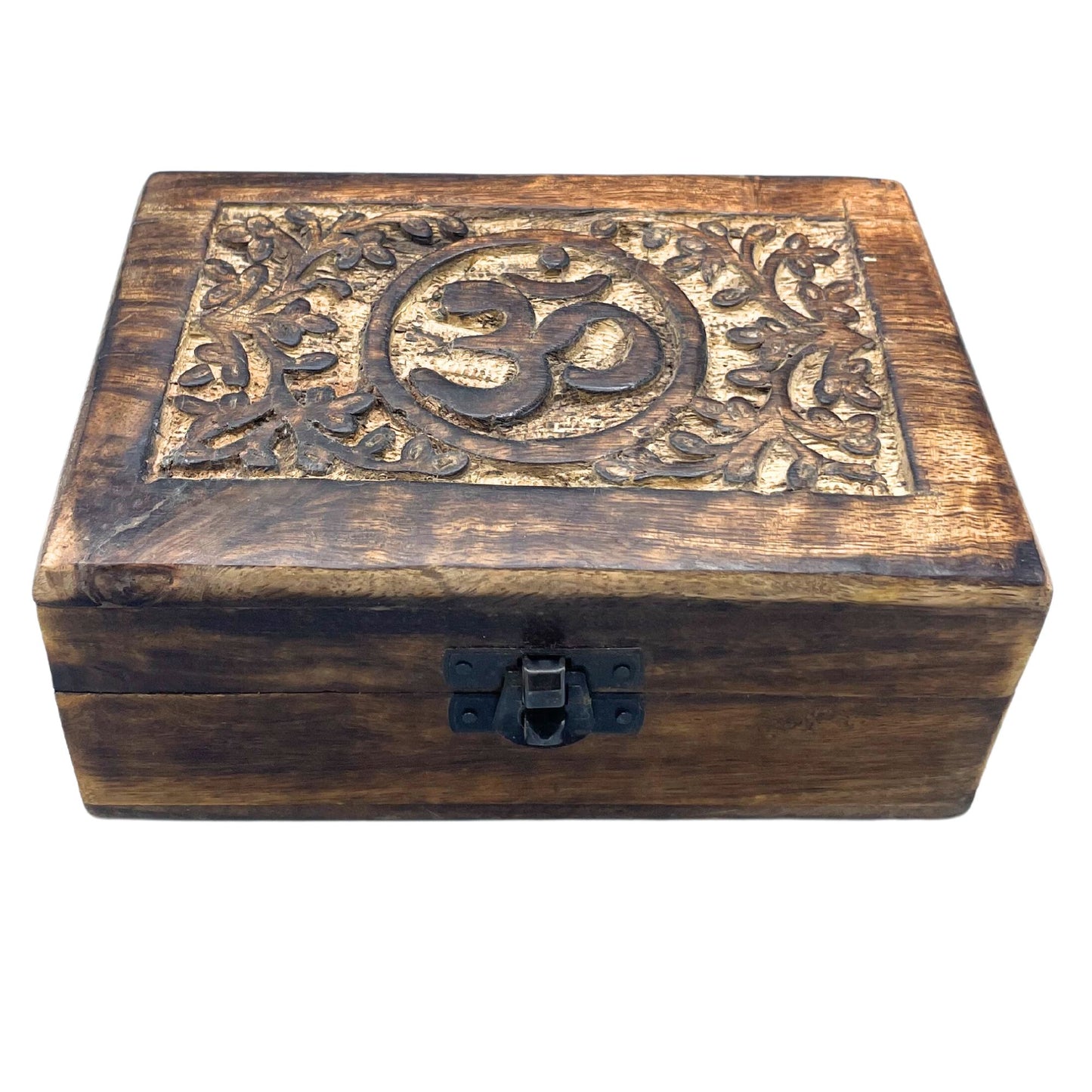 Közepes méretű fa emlékdoboz 15 × 10 × 6 cm – Om
