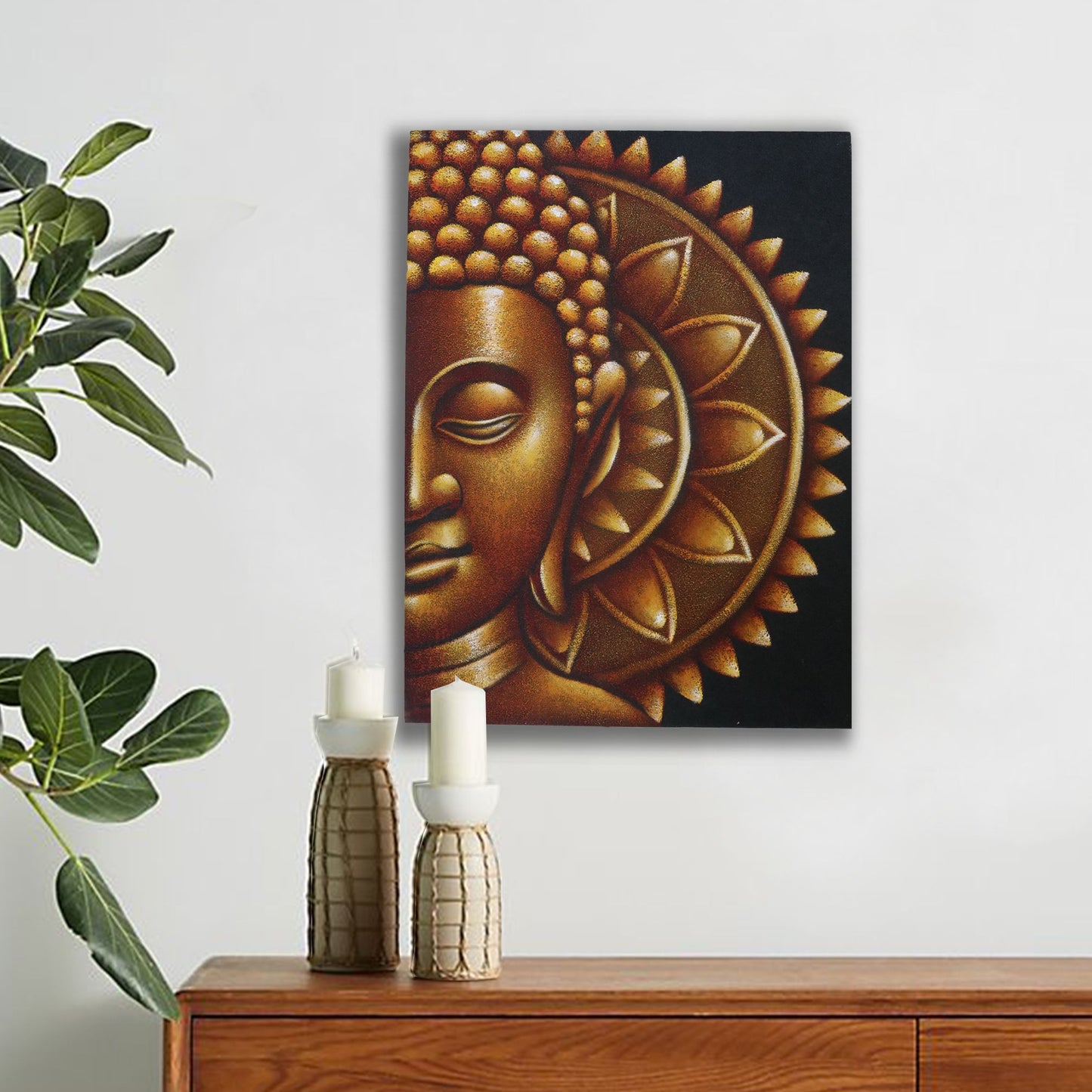Arany Buddha mandala 60 × 80 cm