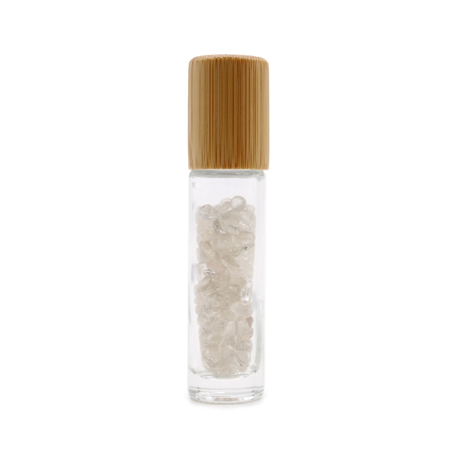 Roll-on üvegcse 5 ml – hegyikristály, bambusz kupak