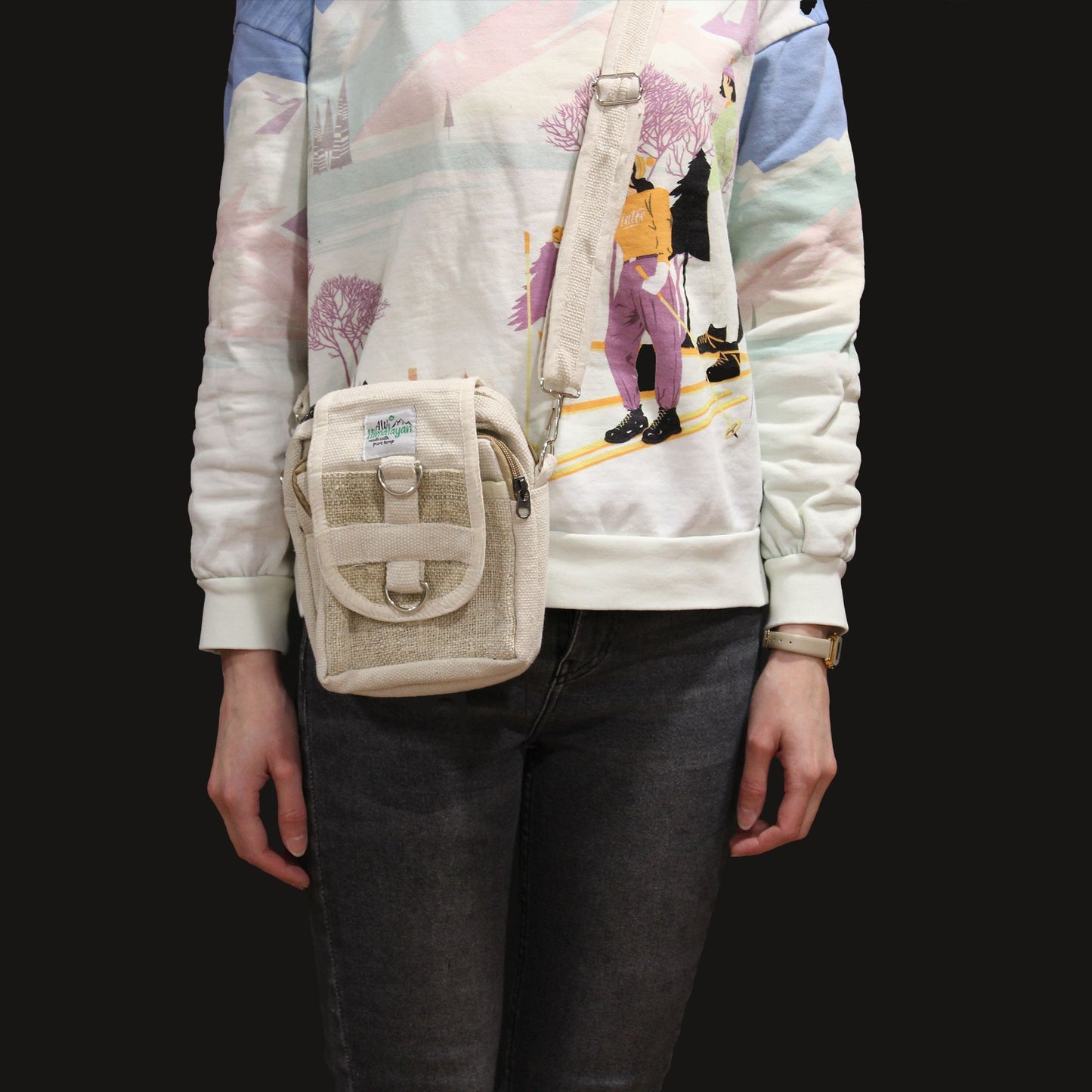 Crossbody táska – Kender/Pamut