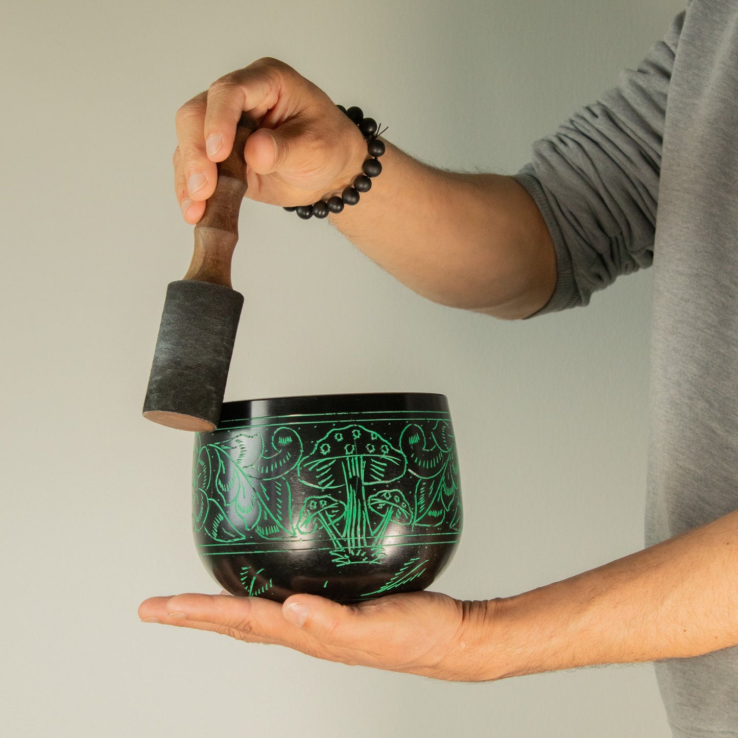 Alumínium hangtál – Gomba – Zöld (15 cm)