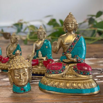 Bronz Buddha Szobor – Nagy Fej – 11,5 cm