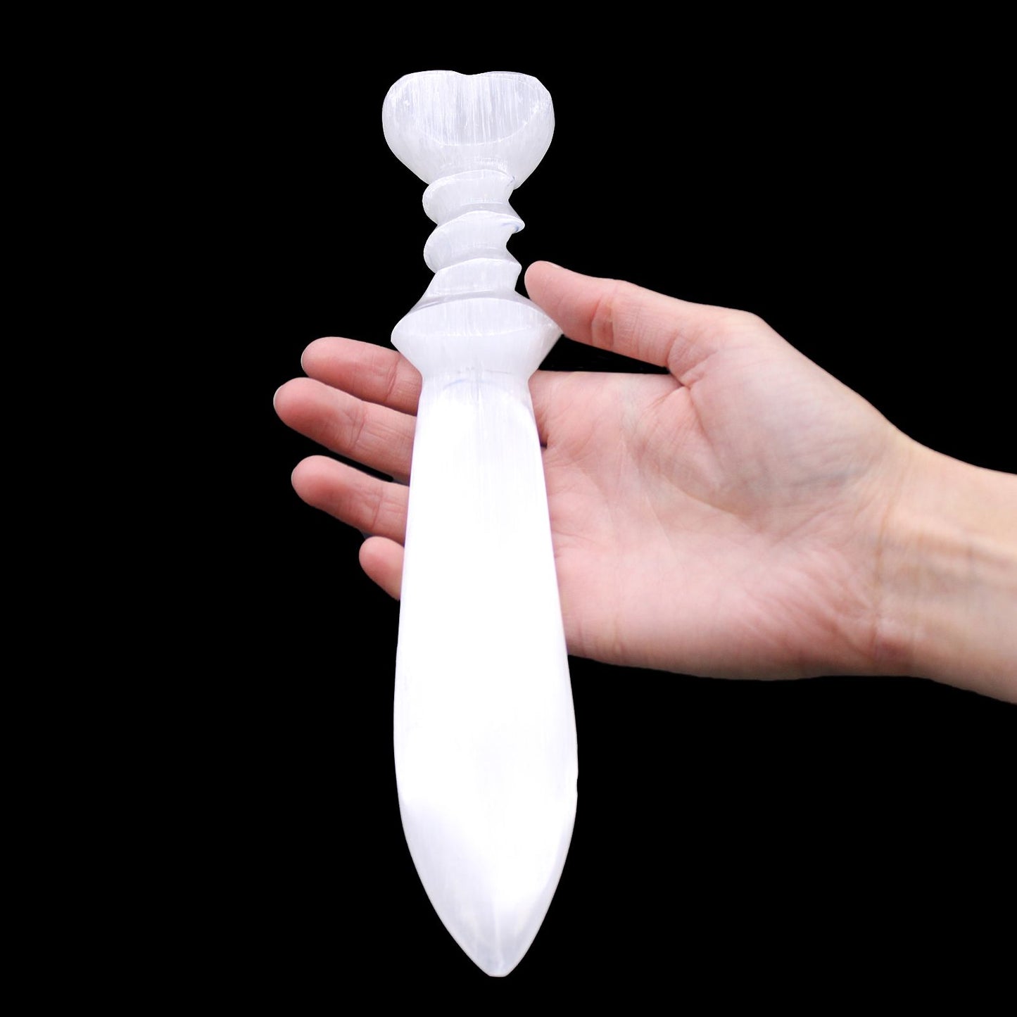 Nagy Szelenit nagyméretű rituális kés – spirális (25 cm)