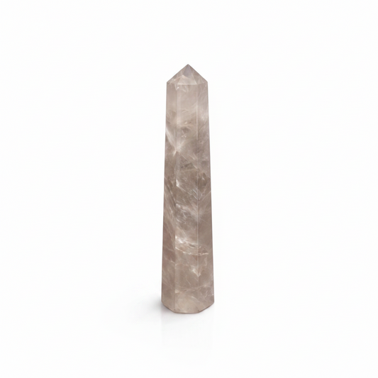 Hatszögletű ásvány obeliszk kb. 11 cm – füstkvarc