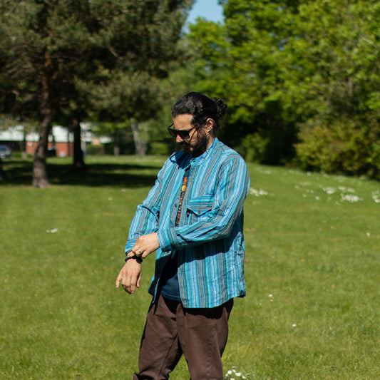 Nomad Sari Kathmandu Ing / XL – Türkiz csíkos