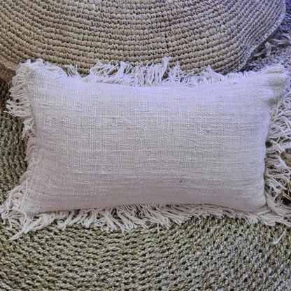 Rojtos lenvászon párnahuzat – 30 × 50 cm